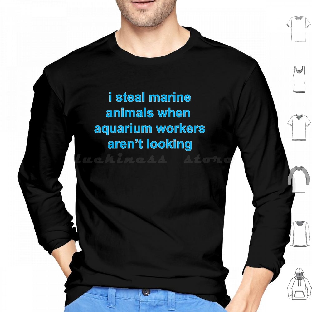 Marine Life Aquariums - Fishy Shirt Hoodie Cotton Long Sleeve