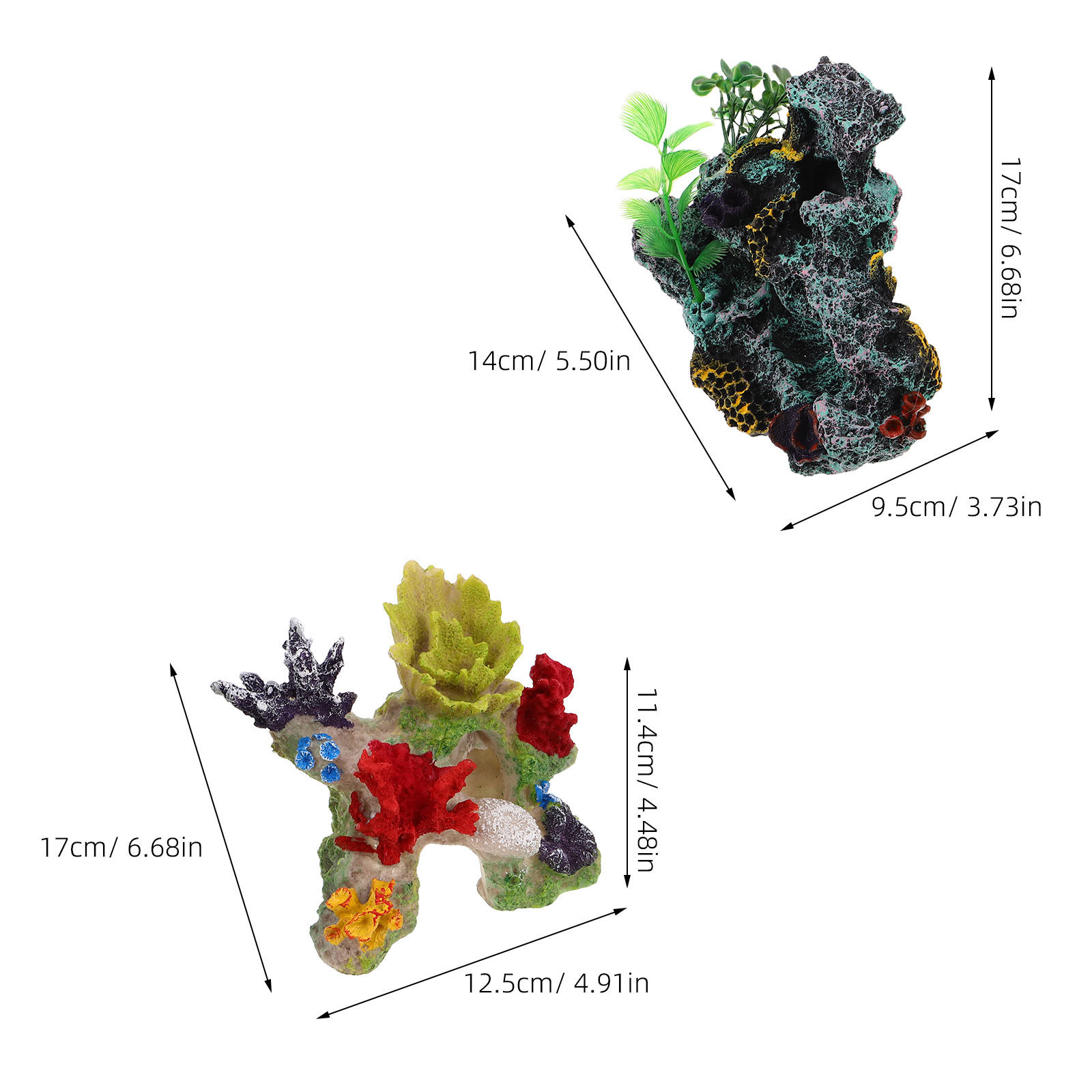 2pcs Aquarium Coral Reef Decor - Marine Life Aquariums recension och pris