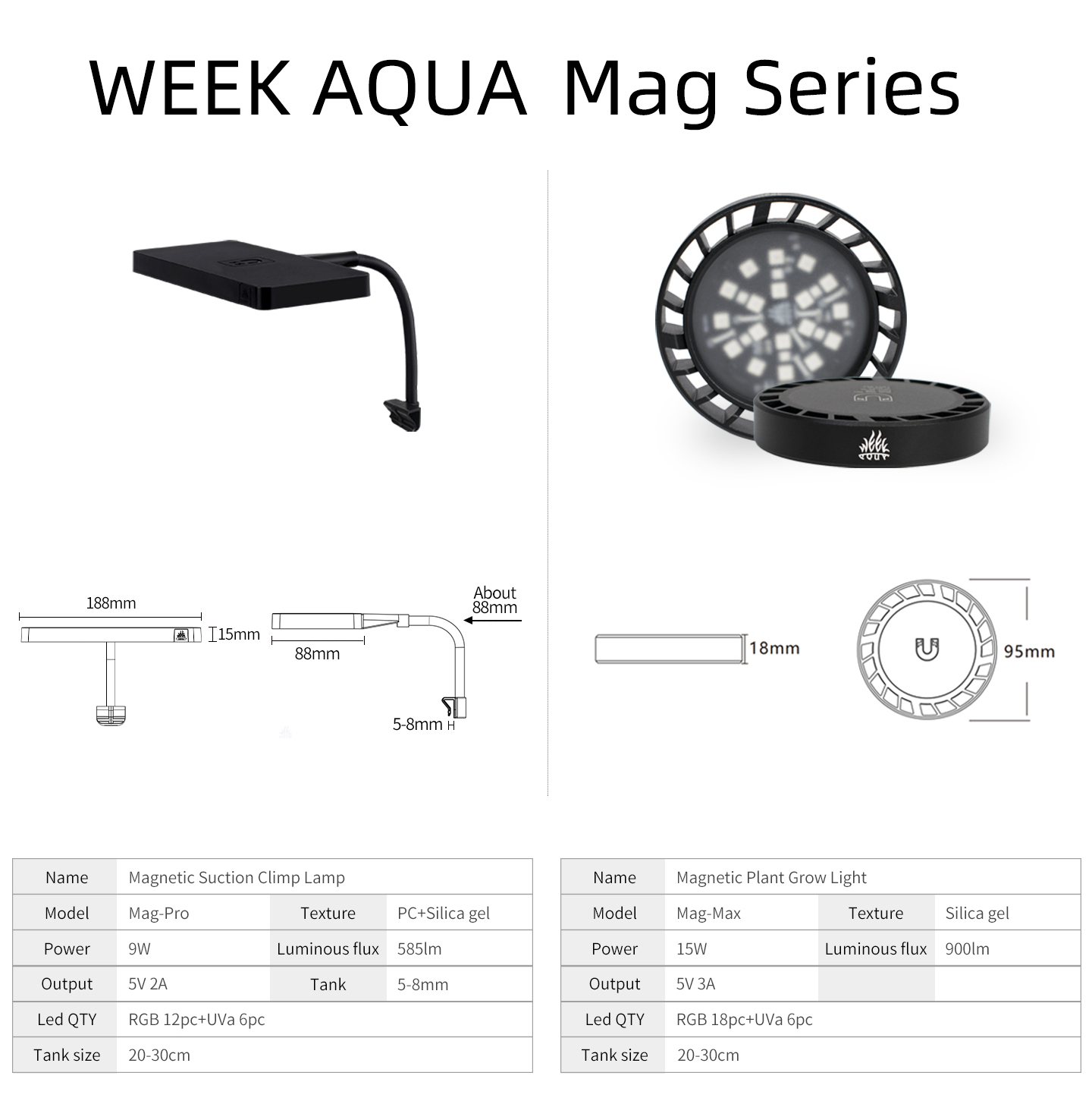 WEEK AQUA Mag Pro Mag Max Nano - Marine Aquarium Uv Light recension och pris