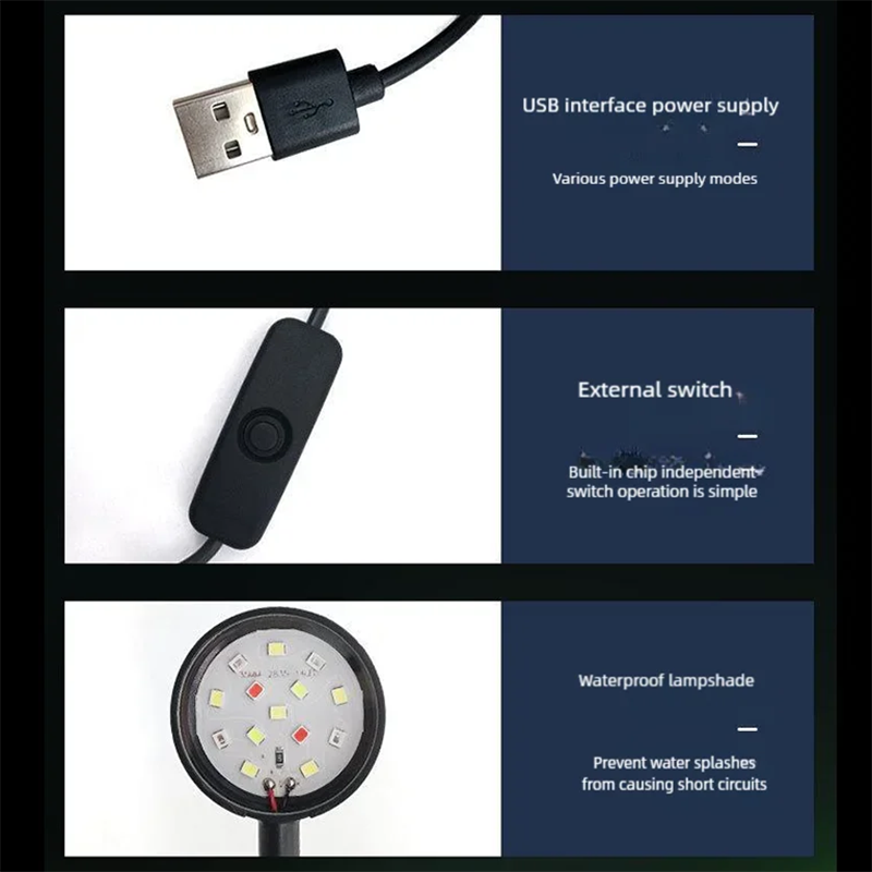 USB LED Fish Tank Clip Lamp Hi - Aquarium Marine Lights recension och pris